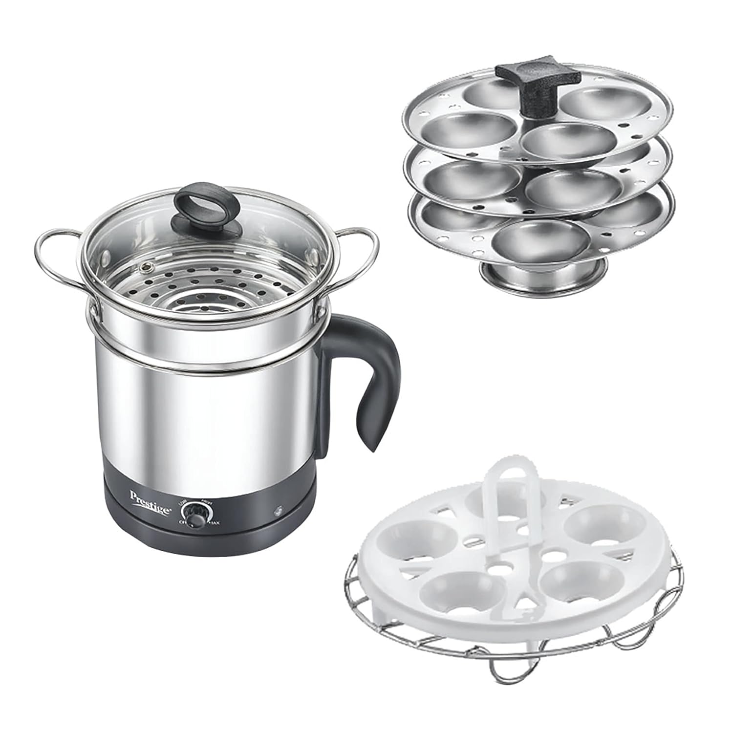 Prestige Multi-Cooker 1.5 Litre with Steamer and Egg Rack